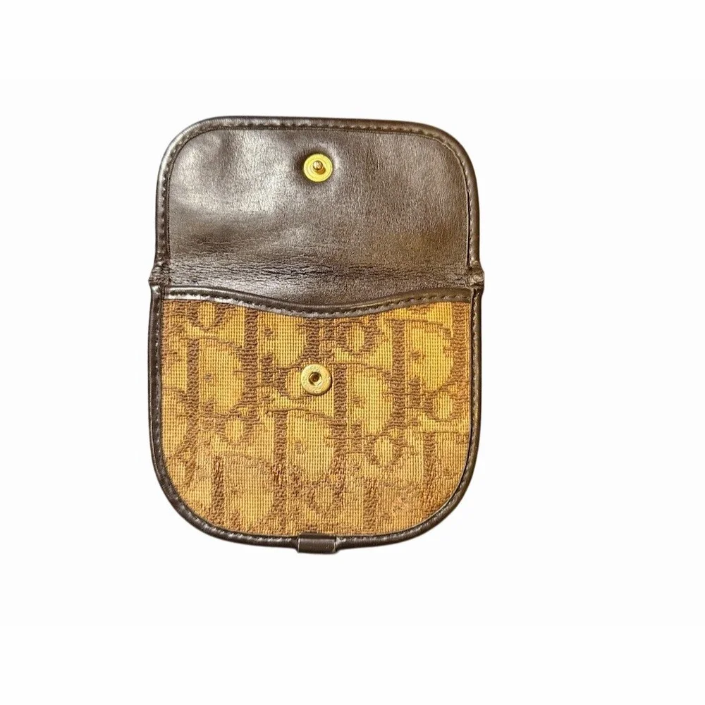 Christian Dior Brown Trotter Coin Snap Pouch